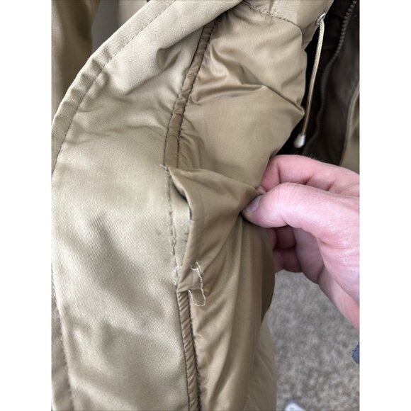 Vintage Van Heusen Men 42 M Down Coat Parka Winter Warm Tan Snow - Picture 8 of 10